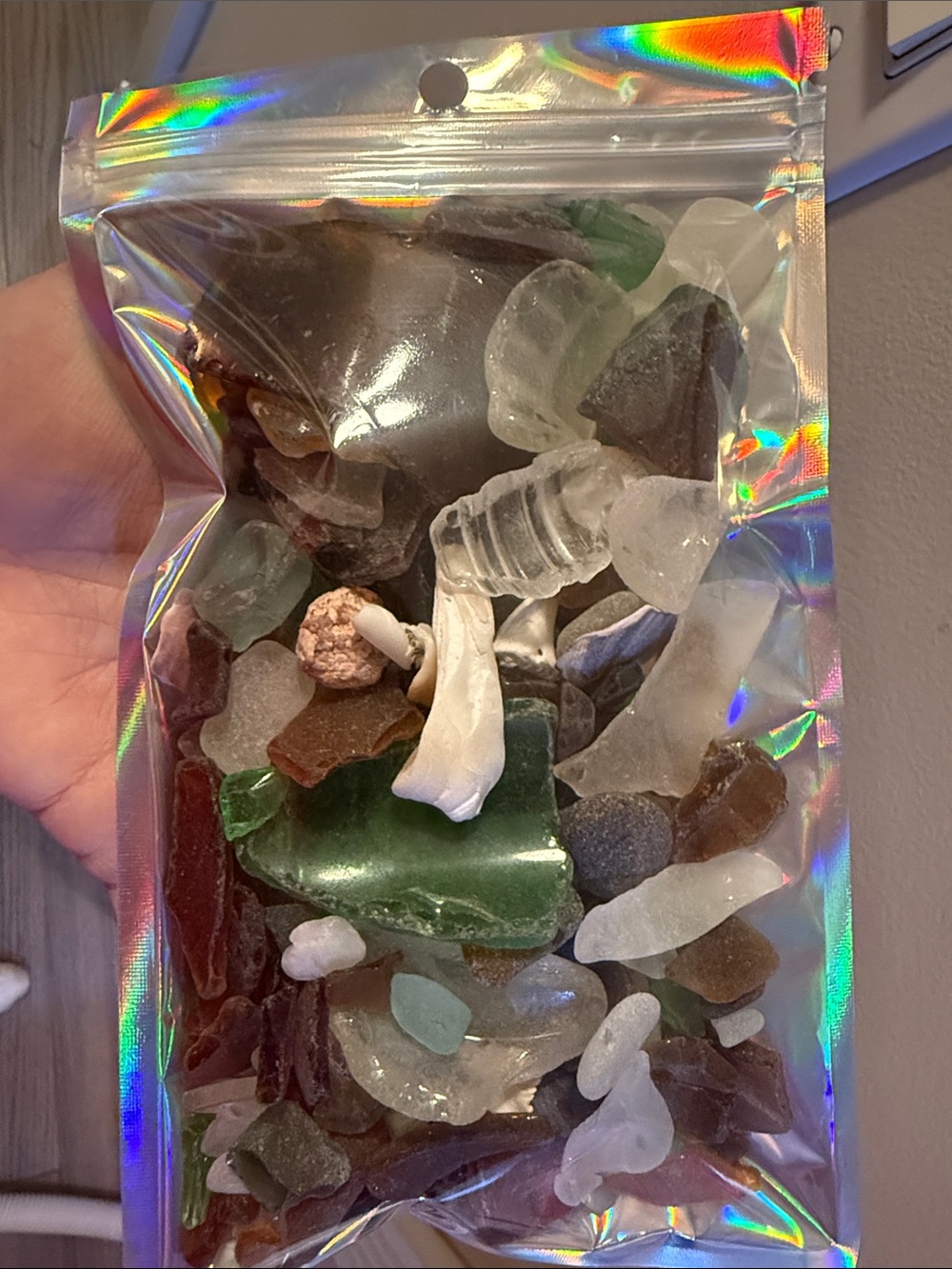 Mixed Sea Glass and Beach Finds in Assorted Colors